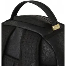 Mochila Sprayground Shark Central Care Label negra detalle asa