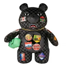 Mochila oso Sprayground global mogul money bear vista frontal