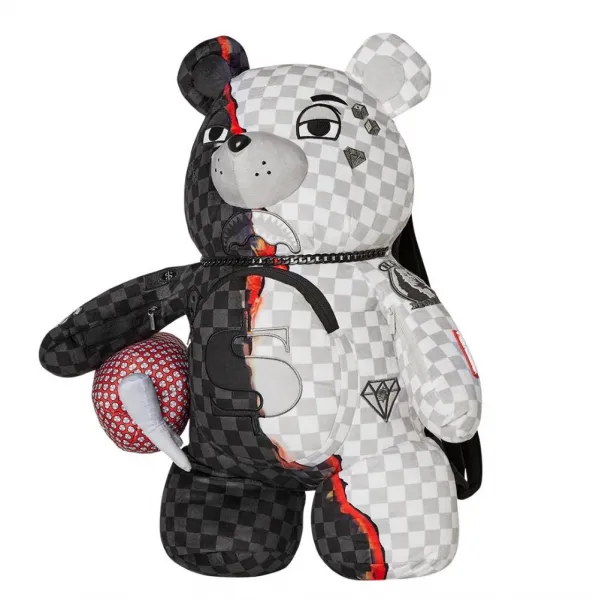 Mochila Oso Sprayground Ring of Fire Money Bear vista derecha