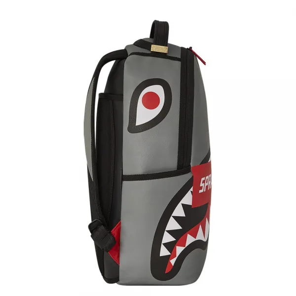 Mochila de moda Sprayground core gris lado