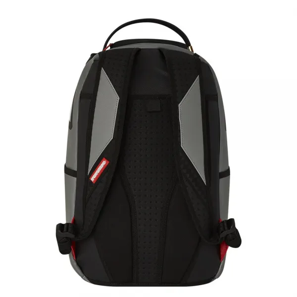 Mochila de moda Sprayground core gris trasera