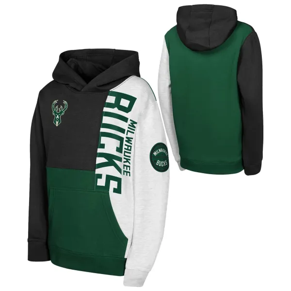 Sudadera Milwaukee Bucks "Splash pullover" Outerstuff doble