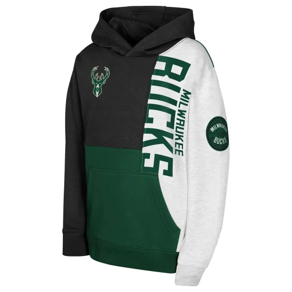 Sudadera Milwaukee Bucks "Splash pullover" Outerstuff frontal