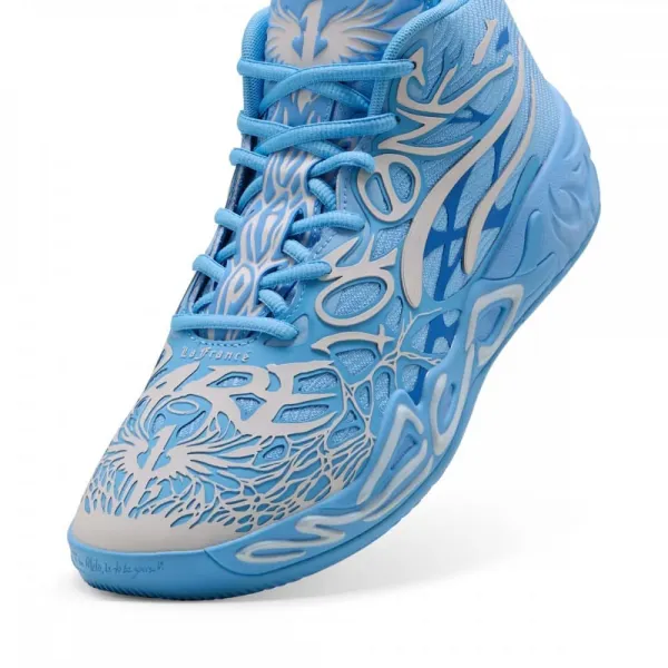 Zapatillas baloncesto Puma MB.04 La Francé en azul detalle