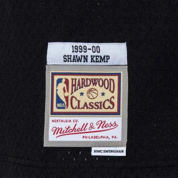 Camiseta Shawn Kemp Cleveland Cavaliers , Dark Jersey Swingman detalle