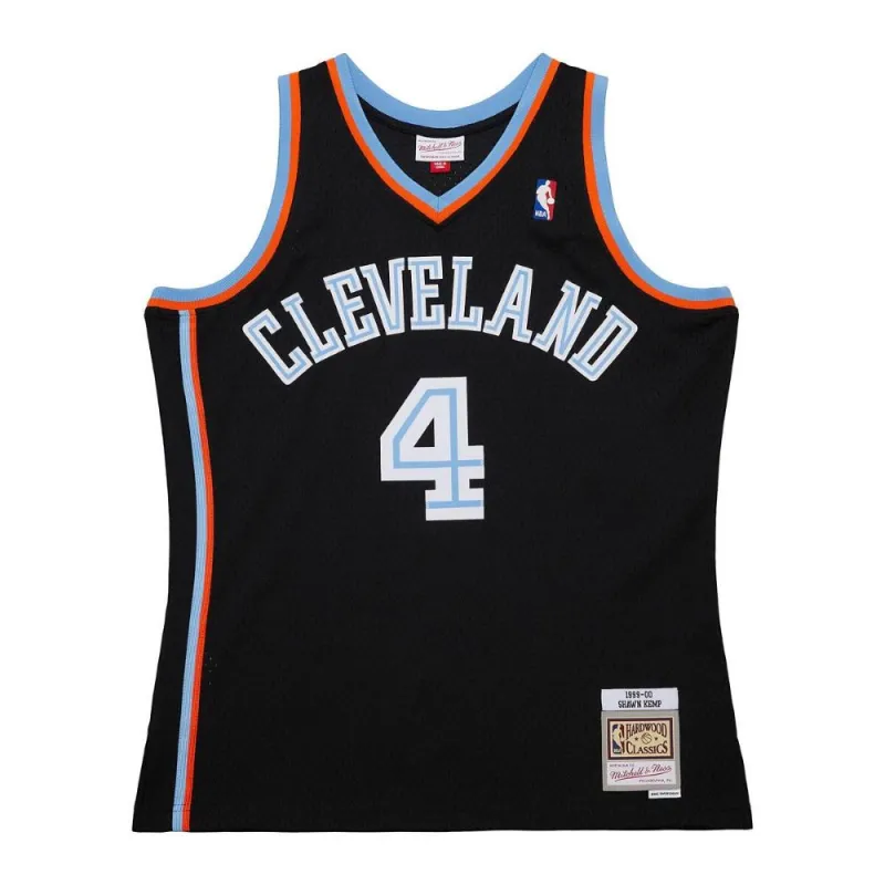 Camiseta Shawn Kemp Cleveland Cavaliers , Dark Jersey Swingman vista frontal