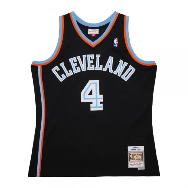 Camiseta Shawn Kemp Cleveland Cavaliers , Dark Jersey Swingman vista frontal