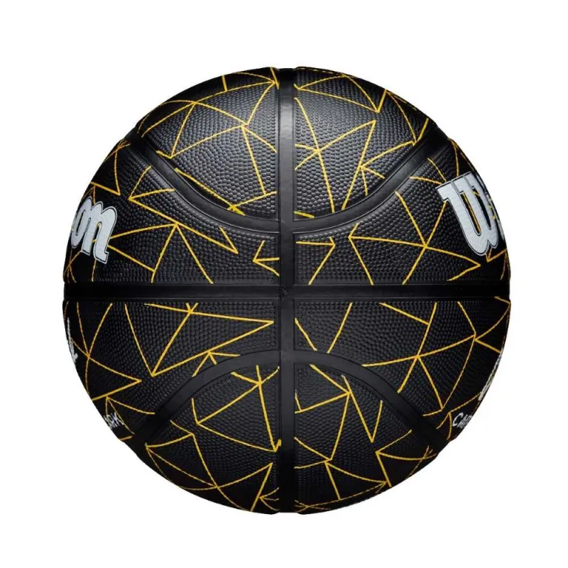 WILSON Caitlin Clark Repetition - Pallone Da Basket Serie Limitless, Nero/Giallo, Taglia Unica (17.8-74.9 Cm), All Surface