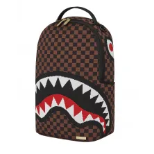 Mochila Sprayground Sharks in Paris Knit marron lado