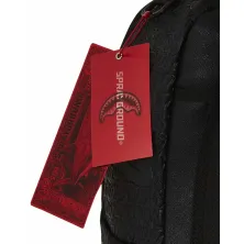 Mochila Sprayground Vato Type en color negra etiquetas