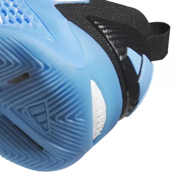 Zapatillas Adidas Anthony Edwards 1 Low en azul metalizado detalle talón