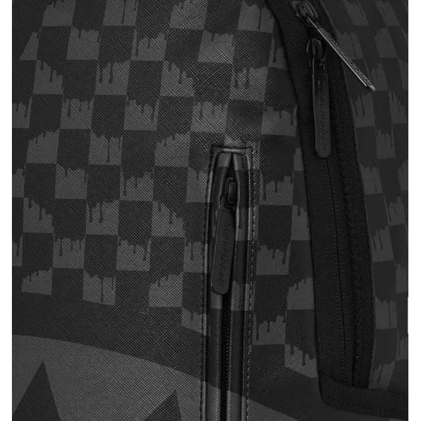 Mochila Sprayground Hangover Drip Check negra cremallera