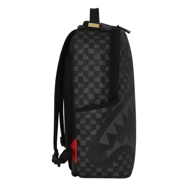 Mochila Sprayground Hangover Drip Check negra lateral