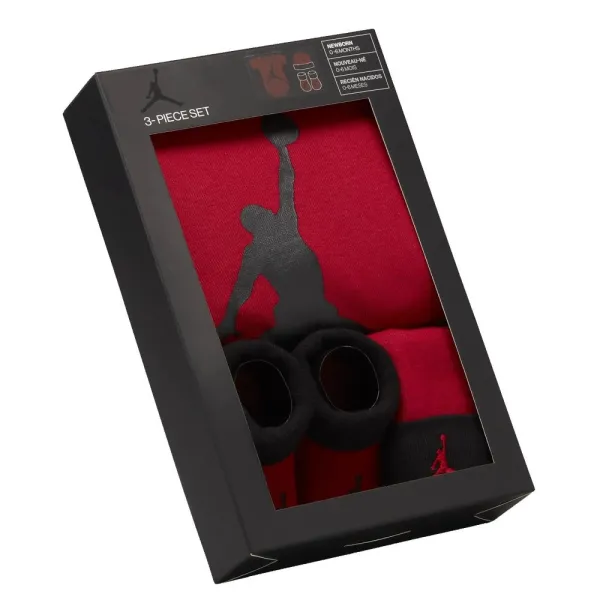 Pack 3 Piezas Air Jordan Jumpman bebe Rojo caja