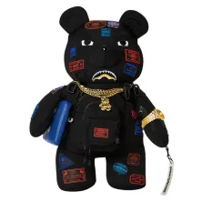 Mochila Oso Sprayground James Passport en negro