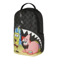 Nueva mochila Sprayground de Bob Esponja y Patricio vista lateral