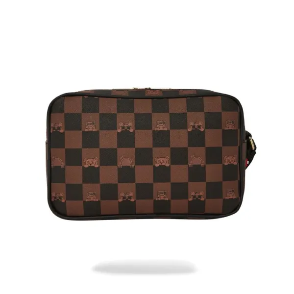 Neceser bolso de mano Sprayground Peeking Character Check, trasera