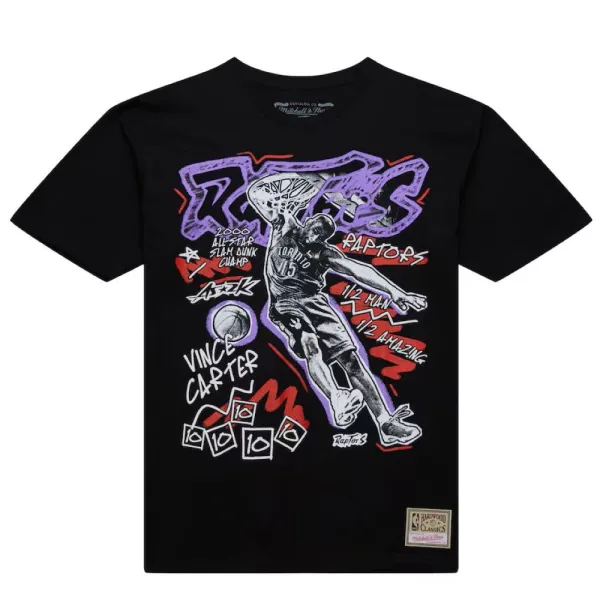 Camiseta manga corta de algodon Vince Carter NBA Chalked Up Raptors