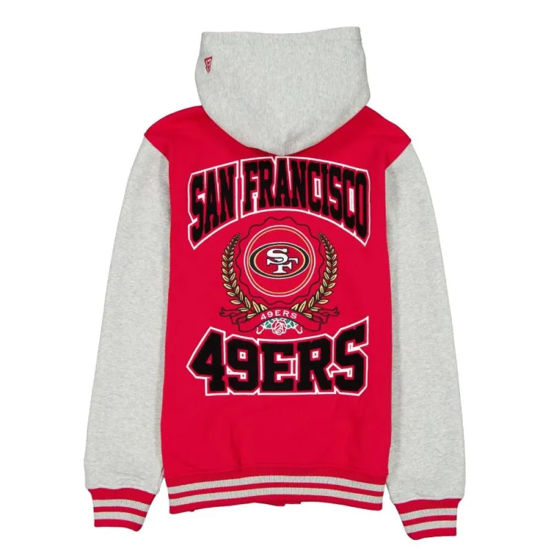 Chaqueta San Francisco 49ers Throwback Prep New Era retro en algodón