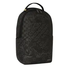 Sprayground mochila 3AM Check en negro vista lateral