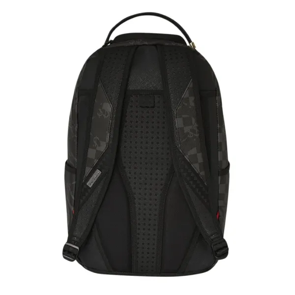 Sprayground mochila 3AM Check en negro vista trasera