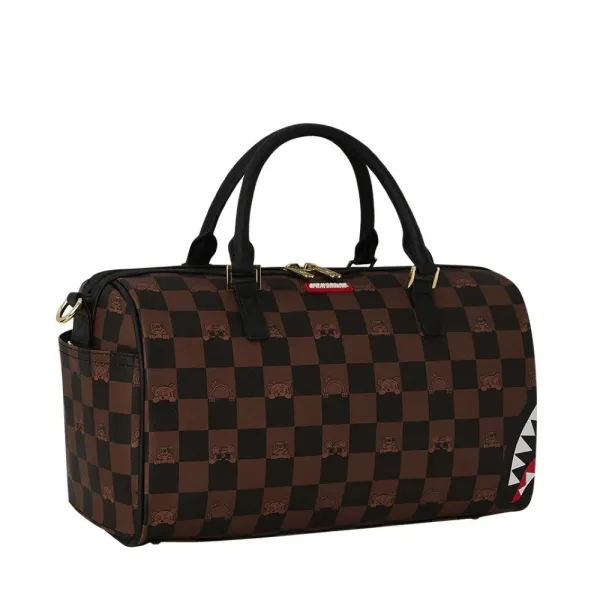 Bolso de viaje Sprayground, Duffle Peeking Character Check, vista lateral
