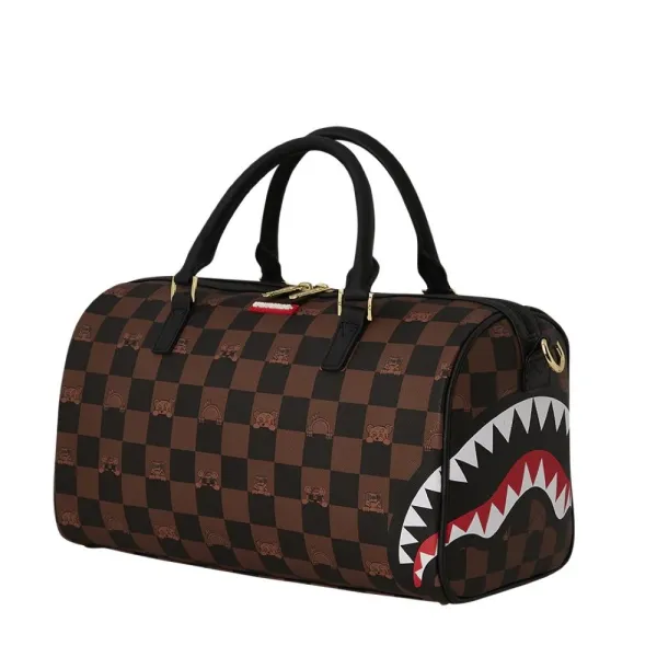 Bolso de viaje Sprayground, Duffle Peeking Character Check, vista frontal