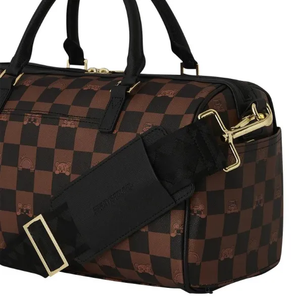 Bolso de viaje Sprayground, Duffle Peeking Character Check, detalle