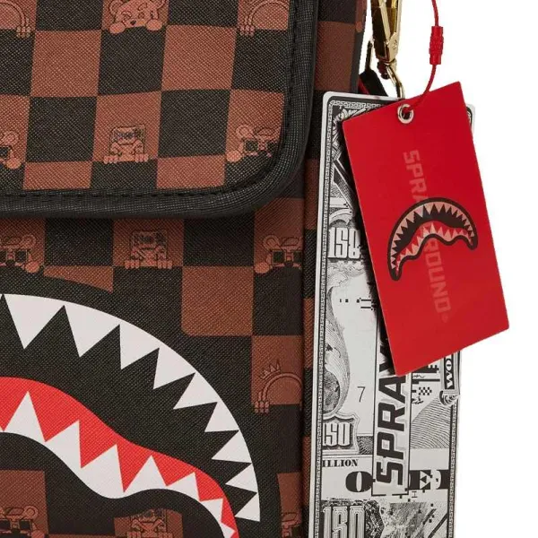 Bolso Bandolera Sprayground Peeking Character Check detalle