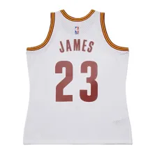 Camiseta baloncesto Lebron James Cleveland Cavaliers Blanca, espalda