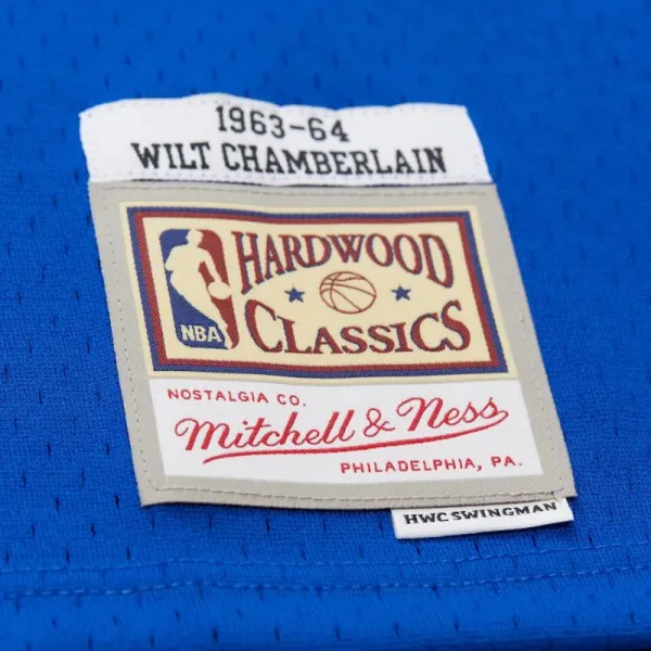 Camiseta Wilt Chamberlain San Francisco Warriors Retro Swingman, detalle
