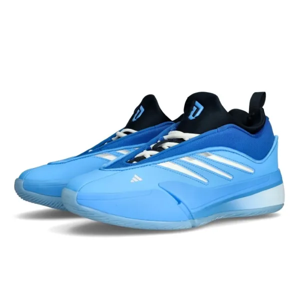 Zapatillas de baloncesto Adidas Dame 9 azules, vista frontal