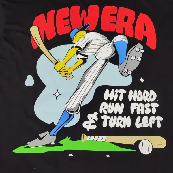 Camiseta MLB Graphic Oversized negra detalle