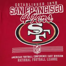 Camiseta San Francisco 49ers Oversized NFL Graphic roja , detalle