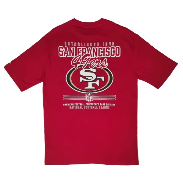Camiseta San Francisco 49ers Oversized NFL Graphic roja, espalda