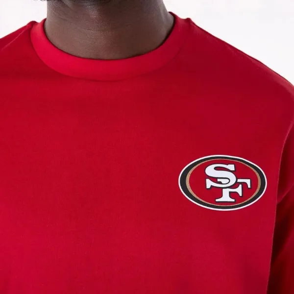 Camiseta San Francisco 49ers Oversized NFL Graphic roja, logotipo