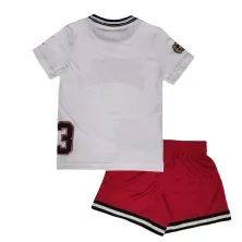 Equipación baloncesto Jordan Mesh Play Off roja infantil trasera