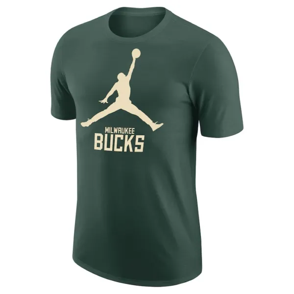 Camiseta Milwaukee Bucks Jordan essential logo junior, frontal