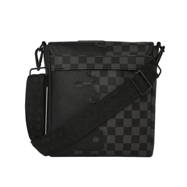 Bolso Bandolera Sprayground Unfinished Shark Check trasera