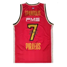 Camiseta Vasilis Spanoulis Olympiacos edicion limitada conmemorativa espalda