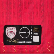 Camiseta Georgios Printezis Oliympiacos aniversario roja detalle