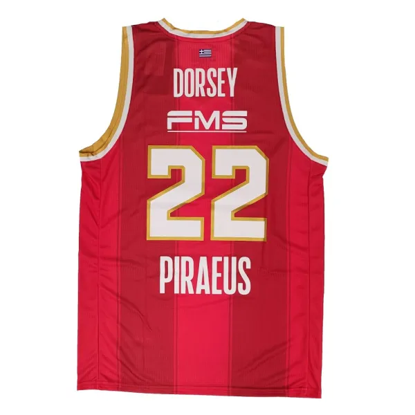 Camiseta Tyler Dorsey Olympiacos Euroliga Segunda Equipación