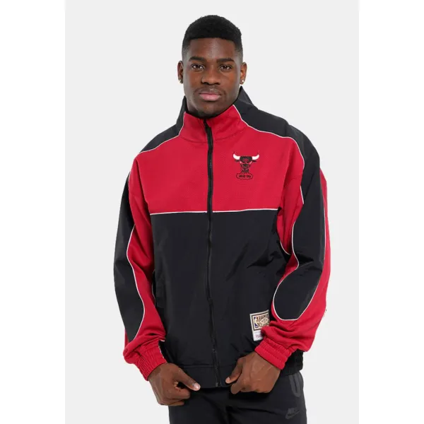 Chaqueta Chicago Bulls Black Mesh frontal modelo