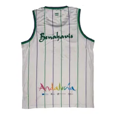Camiseta de baloncesto Unicaja Malaga segunda equipacion blanca espalda