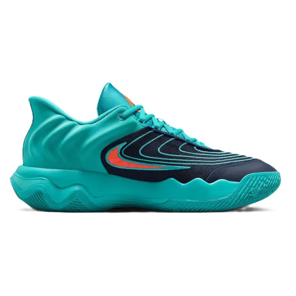 Zapatillas de baloncesto Giannis Inmortality 4 Dusty Cactus azules de Nike, lateral