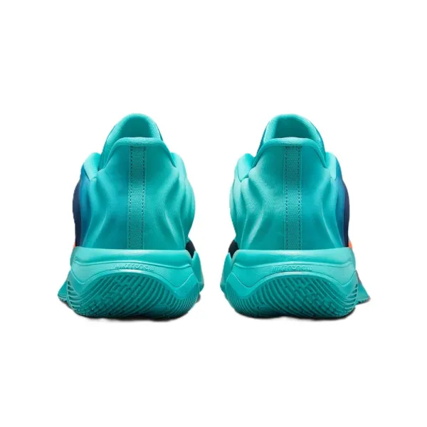 Zapatillas de baloncesto Giannis Inmortality 4 Dusty Cactus azules de Nike, talón