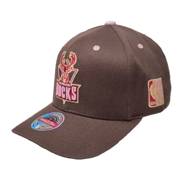 Gorra Milwaukee Bucks NBA Brown Sugar HWC Mitchell and Ness.