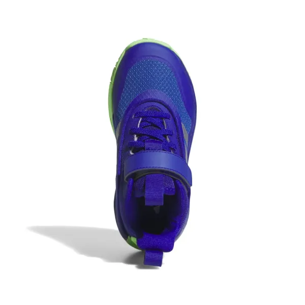 Zapatillas Adidas Ownthegame 3.0 azul y lima superior