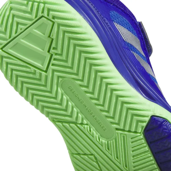 Zapatillas Adidas Ownthegame 3.0 azul y lima detalle suela