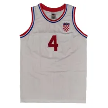 Camiseta Drazen Petrovic baloncesto FIBA Croacia blanca